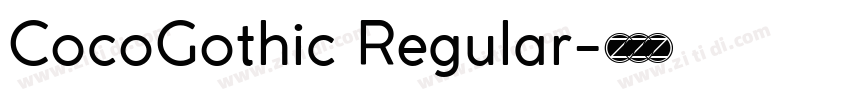 CocoGothic Regular字体转换